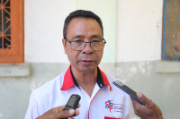 Sekretáriu Estadu Koperativa, Elizário Ferreira ko'alia hela ho média sira iha Salaun Saun Jose Diocese Baucau, sábadu (17/07).