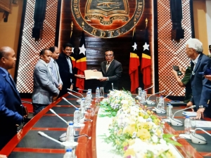 Lideransa PUDD entrega karta solusaun ba PR Francisco Guterres Lu Olo iha Palasiu Prezidensial (29/01)
