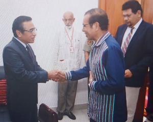 Prezidente da Republika, Dr. Francisco Guterres Lu Olo, simu PM Taur Matan Ruak iha palasiu Prezidensial, Dili (30/01)
