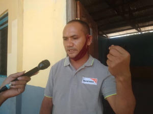 Koordenadór WVTL filial Munisípiu Baukau, Mauricio Gusmão ko’alia hela ba media sira iha salaun uma dame Baukau, tersa (09/11).