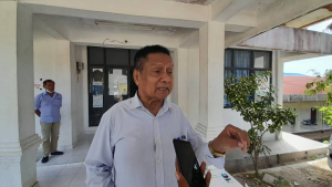 Prezidente Autoridade Munísipiu (PAM) Baukau, Olivio Freitas, ko&#039;alia hela ba mídia iha salaun apuramentu Baukau, tersa (07/06).