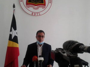 Prezidente Tribunál Rekursu (PTR), Deolindo dos Santos koalia hela ba média sira iha Palásiu Governu, kuarta (04/11).