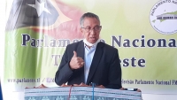 Prezidente Parlamentu Nasional Arao Noe de Jesus Amaral ko'alia ba Jornalista sira iha resintu Parlamentu Nasional 