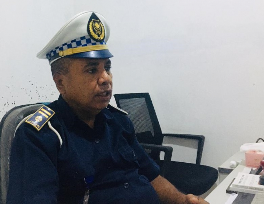 Komandante Sesaun Polísia Tránzitu Munisípiu Dili, Inspetór Polísia Domingos Sarmento Gama.