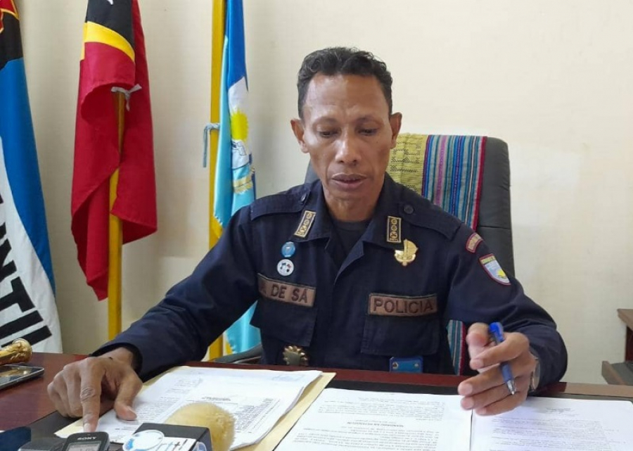 Komadante Polísia Nasionál Timor-Leste (PNTL), Munisípiu Baukau, Superentidente Antonio de Sá.