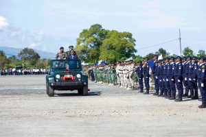 Prezidente da Republika Dr. Francisco Guterres Lu Olo iha seremonia aniversariu Independensia Timor Leste iha Likisa (22/11)