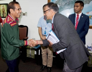 Koordenador Residencia ONU iha Timor Leste, Roy Trivedy hasoru malu ho Primeiru Ministru Taur Matan Ruak iha palasiu do Governu