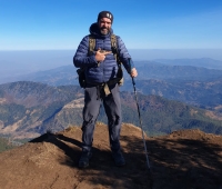 Ben Whiley an Australia ADF Veteran, on the top of Mount Ramelau the highest East Timor Mountain