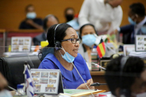 Prezidente Komisaun C trata asuntu Finansa, Deputada Maria Angélica Rangel iha Plenaria Parlamentu nasioanl