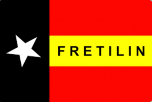 Bandeira Frente Revolusionáriu Timor-Leste no Independente (FRETILIN).