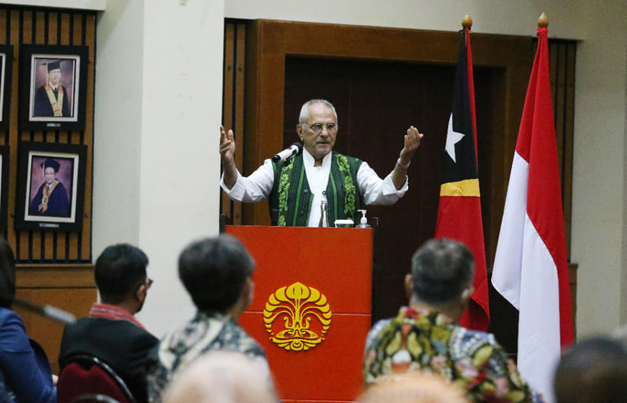 Prezidente Repúblika, José Ramos Horta hato’o palestra iha Uuniversidade Indonézia, Depok, jawa osidentál, 19 jullu 2022.