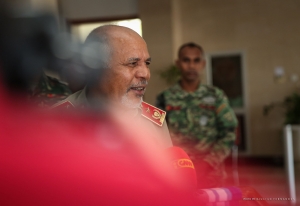 Major Jeneral F-FDTL, Lere Anan Timur ko&#039;alia ba midia iha Palasiu Prezidensial (19/2)