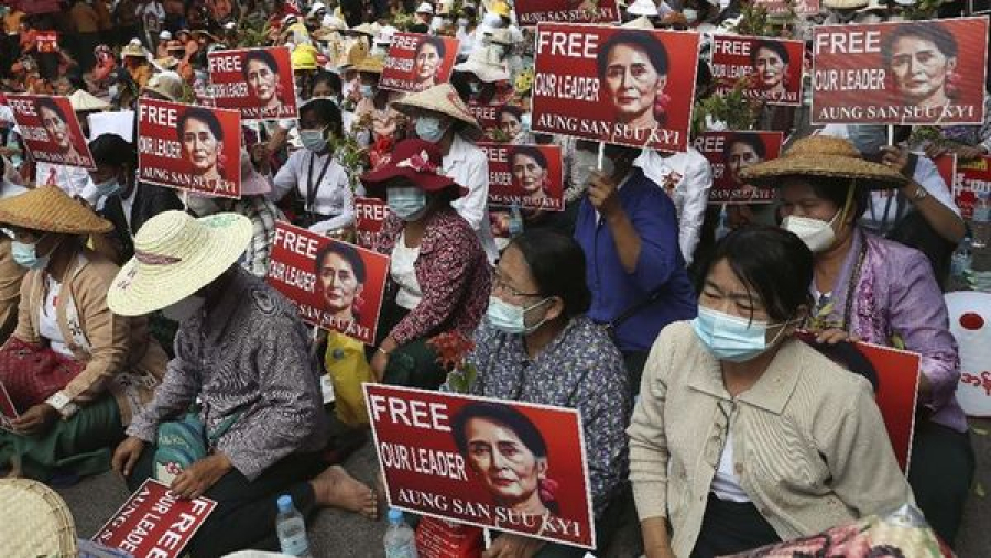 Asaun protesta ne&#039;ebe halo husi povu kontra rejite iha nasaun Myanmar.