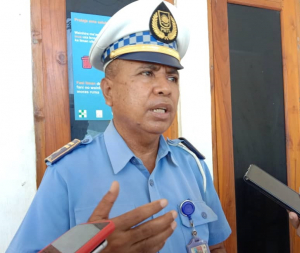 Komandante Polísia Tránzitu Munisípiu Dili, Inspetór Domingos Sarmento Gama.