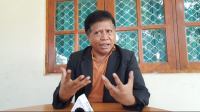 Jurista Timoroan Pe. Julio Crispin ko'alia hela ho jornalista sira iha tempu balun liubá.