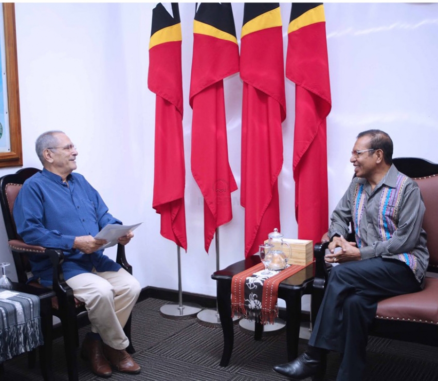 PM Taur Matan Ruak met Former President Jose Ramos Horta in Prime Miister Office, Dili (24/05)