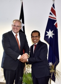 Primeiru Ministru Australia, Scot Morrison ka'er liman ho Primeiru Ministru Timor Leste, Taur Matan Ruak iha loron 30/8/2019