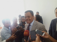 Prezidente Kámara Komérsiu Indústria Timor-Leste (CCI-TL), Oscar Lima ko'alia ba Jornalista sira iha Parlamentu Nasional