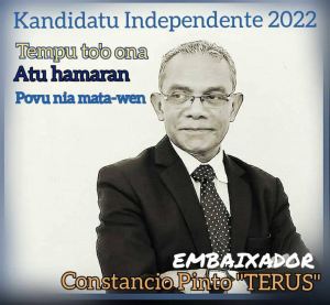 Kandidatu Prezidente Repúblika (PR) Independente Períodu 2022-2027, Constáncio Pinto.