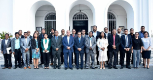 Member of VIII Constitutional Government under PM Taur Matan Ruak Photo in front of Government Palace in Dili