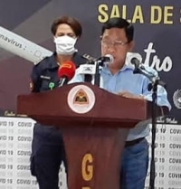 dr. sergio Lobo, Portavoz Sentru Integradu Jestaun Krize ko'alia ba Jornalista sira iha Sala Situasaun, CCD (15/4)