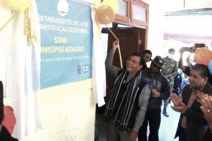 Vise Ministru Administrasaun Estatal, Lino De Jesus Torrrzão, lansa resenseamentu eleitorál baze dadus iha Munisípiu Ataúru.