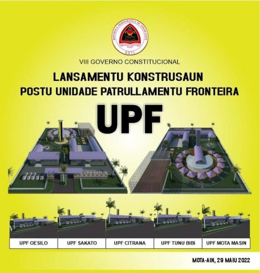 Dezeñu ba Konstrusaun Postu Integradu no Postu UPF 2, iha Fronteira.