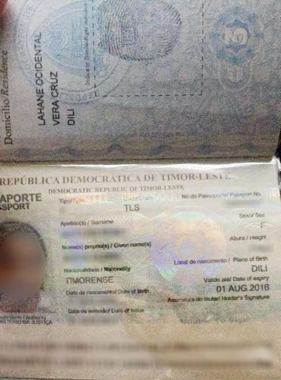 Passaporte Timoroan ida ne&#039;ebe data validu termina ona iha 2016 e agora hela iha nasaun ida iha europa