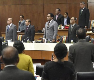 Prime Minister Taur Matan Ruak, in the Parliament during the state budget debate (16/01)