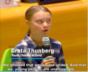 Greta Thunberg (16) ativista ambiental Sueca (Swedia).