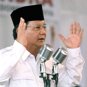 Prabowo Subianto atuál Ministru Defeza Repúblika Indonézia nian.