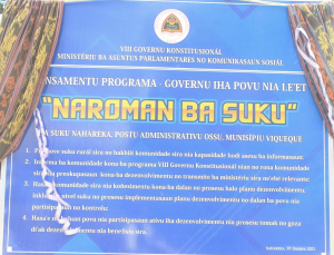 Lançamento Programa Naroman ba Suku iha Suku Nahareka, Postu Administrativu Osu, Munisípiu Vikeke.