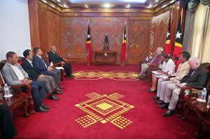 Prezidente Repúblika, José Ramos horta, hasoru malu ho Ekipa husi Konfederasaun Timor-Leste (CDTL) iha Palásiu Prezidensiál, Bairo Pite.